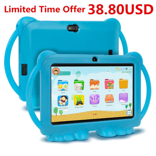 2020 XGODY Children Kids Learning Education Tablet Gift Kids Tablet 7inch HD with Silicone Case USB charge Quad Core 1GB 16GB