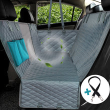 Charger l&#39;image dans la galerie, Couverture de siège de voiture de chien vue maille imperméable transporteur de voiture arrière de voiture arrière tapis coussin protecteur avec fermeture à glissière et poches