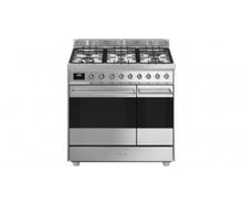 Charger l&#39;image dans la galerie, SMEG CUISINIERE C92GMX9 (OCCASION -BON ETAT )+ HOTTE XH90F